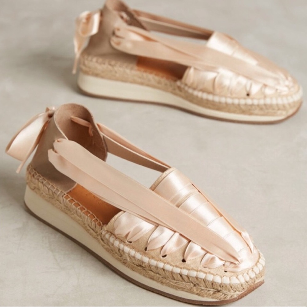 Naguisa Ribbon Ballet Espadrille Size 8
